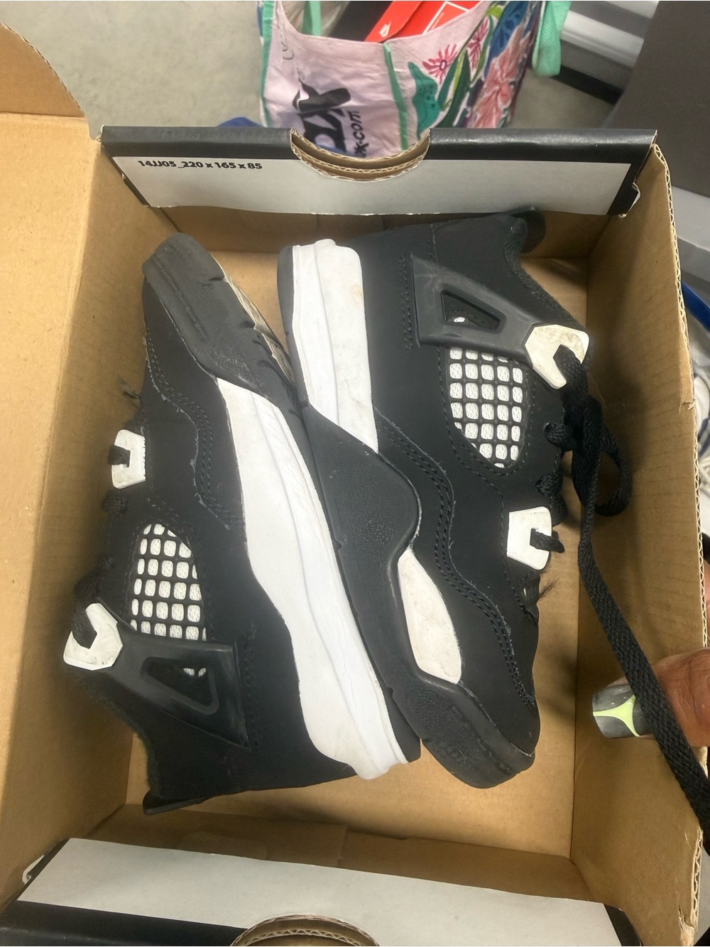 Jordan Kids Black and White Athletic Sneakers